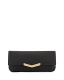 Gya Leather Clutch, Onyx