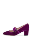 Tartt Velvet Mary Jane Pump, Fuxia