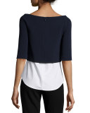 Burgess Admiral Crepe Layered Top