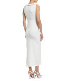 Cutout-Neck Long Coverup Dress