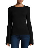 Bell-Sleeve Pullover Top