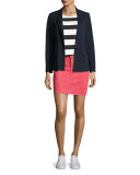 Le Color Denim Pencil Skirt, Crimson