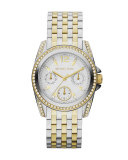  Mid-Size Two-Tone Stainless Steel Preseley Glitz Watch