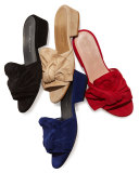 Giftwrap Suede Bow Slide Sandal