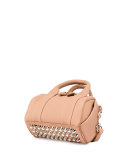 Mini Rockie Leather Satchel Bag, Truffle/Silver