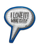 I Love it! Leather Sticker for Handbag, Silver