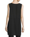 Scoop-Neck Silk Georgette Tunic 