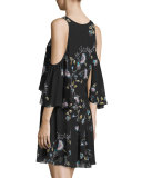 Robbie Cold-Shoulder Floral-Print Dress