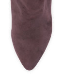 Olivia Suede Over-the-Knee Boot, Plum