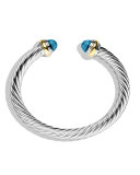 Cable Classics Bracelet with Blue Topaz and Gold