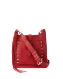 Small Unlined Leather Feed Bag, Deep Red