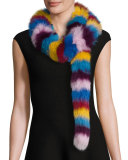 Fox Fur Scarf, Multicolor