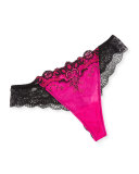 Sortilege Lace-Trim Thong, Pink