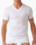 Pima Cotton V-Neck T-Shirt, White