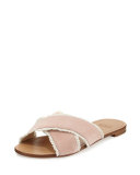 Edgedout Crisscross Fringe Slide Sandal