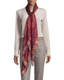 il Giardino di Sherazade Cashmere & Silk Scarf, Malaga/Topaz