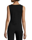 Solid Knit Tank, Black, Petite  