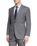 Johnstons Lennon Melange Plaid Slim-Fit Basic Suit, Gray