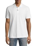 Granard Cotton Pique Polo Shirt, White