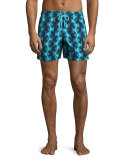 Moorea Graphic Fish Swim Trunks