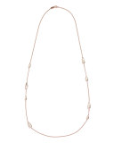 Rosé Rock Candy Teardrop-Station Necklace