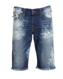 Ricky Distressed Cutoff Shorts, Indigo