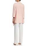 Sleeveless Gauze Knit Long Tank, Petite