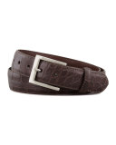 Matte Alligator Belt with Interchangeable Buckles