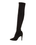 Jemina B Faux-Suede Over-the-Knee Boot, Black