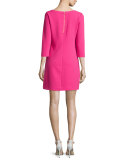 Lina 3/4-Sleeve Ottoman Dress