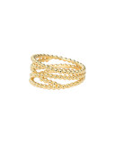 Covet 18k Gold Caviar Band Ring, Size 7