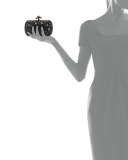 Knot-Clasp Jeweled Clutch Bag