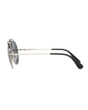 Metal & Enamel Aviator Sunglasses