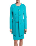 Milano Pique Knit Topper, Laguna