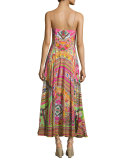 Embellished Tie-Front A-Line Maxi Dress, Hani Honey