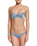 Printed Two-Piece Bandeau & Wide Hipster Bikini Set, Song