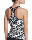 Kasbah Printed High-Neck Singlet Top
