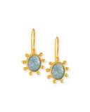 Aquamarine Pinwheel Earrings