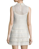 Sleeveless Scalloped Sheath Dress