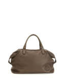 Slouchy Leather Duffel Bag, T Moro