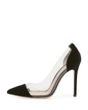 Plexi Velvet Illusion 105mm Pump, Black