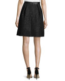 Animal-Print Fit & Flare Skirt 