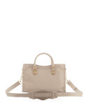 Classic Metallic Edge City Small Bag, Beige Praline