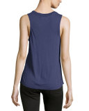 Triple Shine Muscle Tank Top, Navy