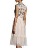 Woodland Sleeveless Tiered Dress, Petal
