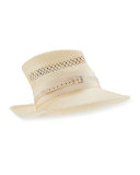 Signature Trilby Hat w/ Band & Belt, Ivory