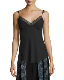 Margarit Lace-Trim Camisole Top, Black