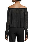 Brooke Off-the-Shoulder Geometric Lace Top