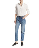 Vintage Straight-Leg Jeans, Calico
