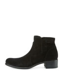 Viola Suede Ankle Boot, Black